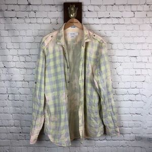 THE SOFTEST Calvin Klein bleached flannel ever